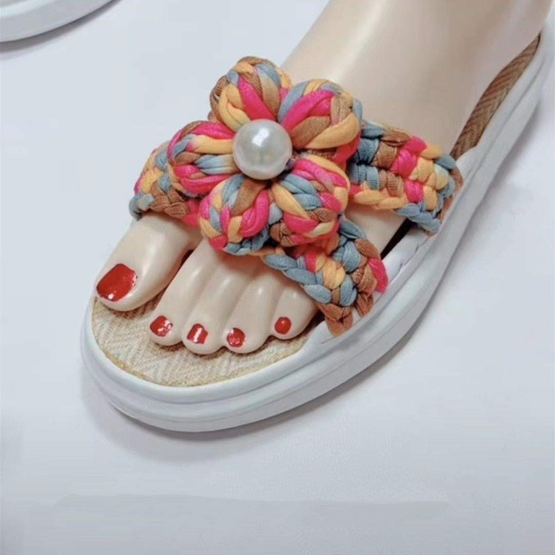 Linen sandals handmade slippers summer cool slippers