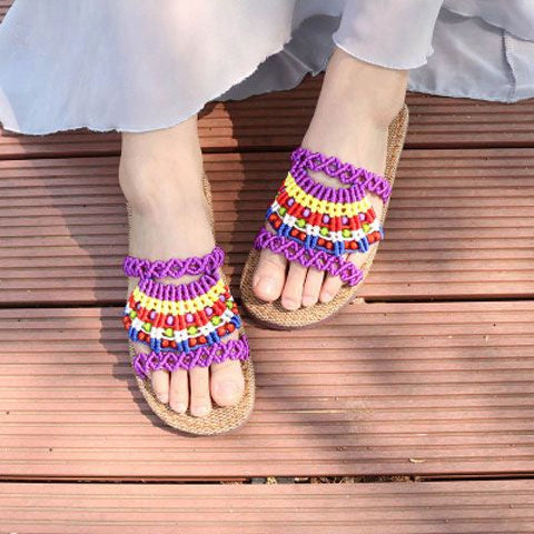 Chinese knot thread stlye sandals 02