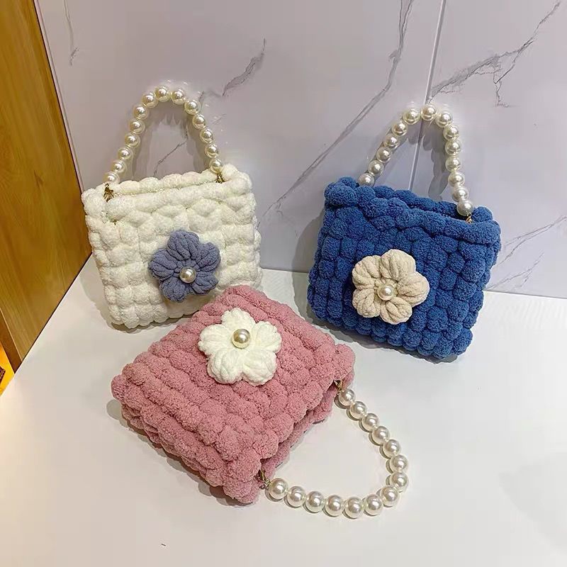 puff flower ball handbag DIY kit