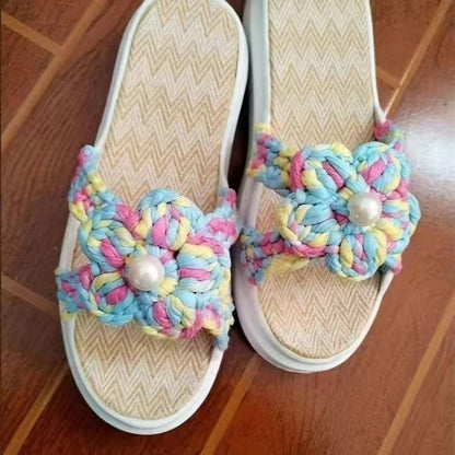 Linen sandals handmade slippers summer cool slippers