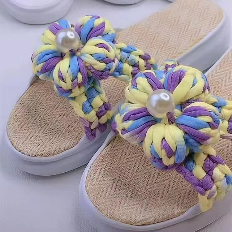 Linen sandals handmade slippers summer cool slippers