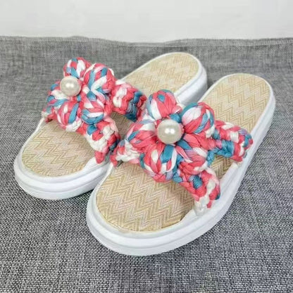 Linen sandals handmade slippers summer cool slippers