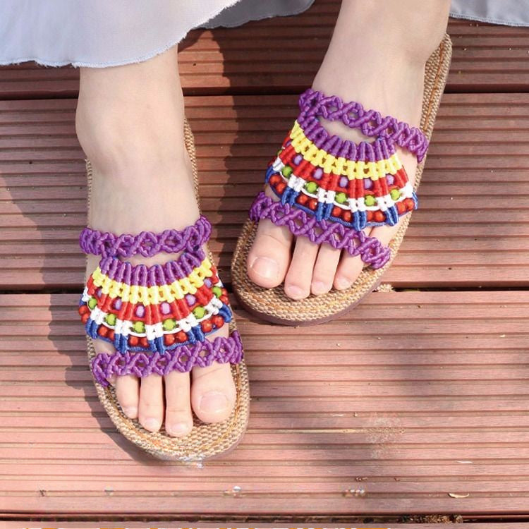 Chinese knot thread stlye sandals 02