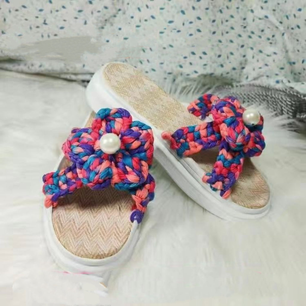 Linen sandals handmade slippers summer cool slippers